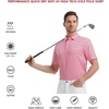 image:imageGolf Shirts for Men Dry Fit Short Sleeve Print Performance Moisture Wicking Polo ShirtRed Lobster