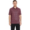 image:imageGolf Shirts for Men Dry Fit Short Sleeve Print Performance Moisture Wicking Polo ShirtScarlet Oval