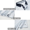 image:imageGolf Shirts for Men Dry Fit Short Sleeve Print Performance Moisture Wicking Polo ShirtWhite