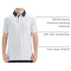 image:imageGolf Shirts for Men Dry Fit Short Sleeve Print Performance Moisture Wicking Polo ShirtWhite