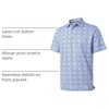 image:imageGolf Shirts for Men Dry Fit Short Sleeve Print Performance Moisture Wicking Polo ShirtWhite Blue Bubble