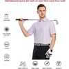 image:imageGolf Shirts for Men Dry Fit Short Sleeve Print Performance Moisture Wicking Polo ShirtWhite Grid