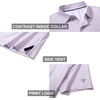 image:imageGolf Shirts for Men Dry Fit Short Sleeve Print Performance Moisture Wicking Polo ShirtWhite Grid