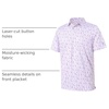 image:imageGolf Shirts for Men Dry Fit Short Sleeve Print Performance Moisture Wicking Polo ShirtWhite Mulberry Lavender