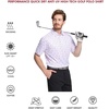 image:imageGolf Shirts for Men Dry Fit Short Sleeve Print Performance Moisture Wicking Polo ShirtWhite Mulberry Lavender