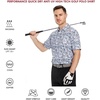 image:imageGolf Shirts for Men Dry Fit Short Sleeve Print Performance Moisture Wicking Polo ShirtWhite Navy Abstract