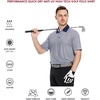 image:imageGolf Shirts for Men Dry Fit Short Sleeve Print Performance Moisture Wicking Polo ShirtWhite Navy Interlink