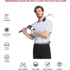 image:imageGolf Shirts for Men Dry Fit Short Sleeve Print Performance Moisture Wicking Polo ShirtWhite Navy Seagull