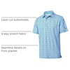 image:imageGolf Shirts for Men Dry Fit Short Sleeve Print Performance Moisture Wicking Polo ShirtWhite Palm