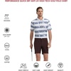 image:imageGolf Shirts for Men Dry Fit Short Sleeve Print Performance Moisture Wicking Polo ShirtWhite Stripe Paisley