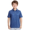image:imageM MAELREG Boys Polo Shirt Short Sleeve Performance Dry Fit Stretch Funny Print Active Casual Collared Golf Shirts for BoyBlue Molecular Structure
