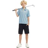image:imageM MAELREG Boys Polo Shirt Short Sleeve Performance Dry Fit Stretch Funny Print Active Casual Collared Golf Shirts for BoyBlue Triathlon