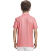 image:imageM MAELREG Boys Polo Shirt Short Sleeve Performance Dry Fit Stretch Funny Print Active Casual Collared Golf Shirts for BoyCandy Pink Line
