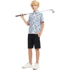 image:imageM MAELREG Boys Polo Shirt Short Sleeve Performance Dry Fit Stretch Funny Print Active Casual Collared Golf Shirts for BoyColorful Plants