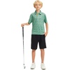image:imageM MAELREG Boys Polo Shirt Short Sleeve Performance Dry Fit Stretch Funny Print Active Casual Collared Golf Shirts for BoyGreen Rugby