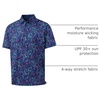 image:imageM MAELREG Boys Polo Shirt Short Sleeve Performance Dry Fit Stretch Funny Print Active Casual Collared Golf Shirts for BoyNavy Colorful Flower