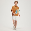 image:imageM MAELREG Boys Polo Shirt Short Sleeve Performance Dry Fit Stretch Funny Print Active Casual Collared Golf Shirts for BoyOrange Cactus