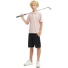 image:imageM MAELREG Boys Polo Shirt Short Sleeve Performance Dry Fit Stretch Funny Print Active Casual Collared Golf Shirts for BoyOrange Sea Wave