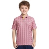 image:imageM MAELREG Boys Polo Shirt Short Sleeve Performance Dry Fit Stretch Funny Print Active Casual Collared Golf Shirts for BoyPink Donut