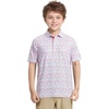 image:imageM MAELREG Boys Polo Shirt Short Sleeve Performance Dry Fit Stretch Funny Print Active Casual Collared Golf Shirts for BoyWhite Pizza