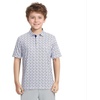 image:imageM MAELREG Boys Polo Shirt Short Sleeve Performance Dry Fit Stretch Funny Print Active Casual Collared Golf Shirts for BoyWhite Purple Shark