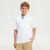 image:imageM MAELREG Boys Polo Shirt Youth Short Sleeve Performance Clothes Dry Fit Stretch Active Casual Collared Kids Golf ShirtsWhite