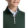 image:imageM MAELREG Boys Quarter Zip Pullover Solid Golf Youth Sweatshirt for KidsForest Green