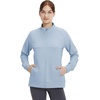 image:imageM MAELREG Fleece Lined Jacket Women Mock Neck Performance WaterResistant Lightweight Stretch Athletic Jackets with PocketsLight Grayish Blue