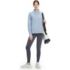 image:imageM MAELREG Fleece Lined Jacket Women Mock Neck Performance WaterResistant Lightweight Stretch Athletic Jackets with PocketsLight Grayish Blue