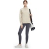 image:imageM MAELREG Fleece Lined Jacket Women Mock Neck Performance WaterResistant Lightweight Stretch Athletic Jackets with PocketsLight Khaki