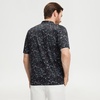 image:imageM MAELREG Golf Shirts for Men Collarless Performance Dry Fit Stretch Henley Casual Printed Mens Polo Shirts Short SleeveBlack Splatter