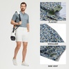 image:imageM MAELREG Golf Shirts for Men Collarless Performance Dry Fit Stretch Henley Casual Printed Mens Polo Shirts Short SleeveBlue Abstract