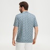 image:imageM MAELREG Golf Shirts for Men Collarless Performance Dry Fit Stretch Henley Casual Printed Mens Polo Shirts Short SleeveBlue Abstract