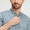 image:imageM MAELREG Golf Shirts for Men Collarless Performance Dry Fit Stretch Henley Casual Printed Mens Polo Shirts Short SleeveBlue Abstract