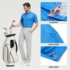 image:imageM MAELREG Golf Shirts for Men Collarless Performance Dry Fit Stretch Henley Casual Printed Mens Polo Shirts Short SleeveBlue Wave Dolphin
