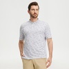 image:imageM MAELREG Golf Shirts for Men Collarless Performance Dry Fit Stretch Henley Casual Printed Mens Polo Shirts Short SleeveBrown Grey Camo