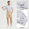 image:imageM MAELREG Golf Shirts for Men Collarless Performance Dry Fit Stretch Henley Casual Printed Mens Polo Shirts Short SleeveBrown Grey Camo