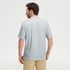 image:imageM MAELREG Golf Shirts for Men Collarless Performance Dry Fit Stretch Henley Casual Printed Mens Polo Shirts Short SleeveGray Geometric