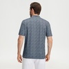 image:imageM MAELREG Golf Shirts for Men Collarless Performance Dry Fit Stretch Henley Casual Printed Mens Polo Shirts Short SleeveGrayish Blue Flower