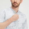 image:imageM MAELREG Golf Shirts for Men Collarless Performance Dry Fit Stretch Henley Casual Printed Mens Polo Shirts Short SleeveGrey Splatter