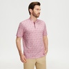 image:imageM MAELREG Golf Shirts for Men Collarless Performance Dry Fit Stretch Henley Casual Printed Mens Polo Shirts Short SleevePink Beach Palm