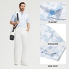 image:imageM MAELREG Golf Shirts for Men Collarless Performance Dry Fit Stretch Henley Casual Printed Mens Polo Shirts Short SleeveSky Blue Camo