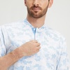 image:imageM MAELREG Golf Shirts for Men Collarless Performance Dry Fit Stretch Henley Casual Printed Mens Polo Shirts Short SleeveSky Blue Camo