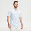 image:imageM MAELREG Golf Shirts for Men Collarless Performance Dry Fit Stretch Henley Casual Printed Mens Polo Shirts Short SleeveSky Blue Camo