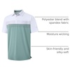image:imageM MAELREG Golf Shirts for Men Dry Fit Performance Chest Print Color Block Moisture Wicking Casual Short Sleeve Polo ShirtsA Beryl Green