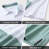 image:imageM MAELREG Golf Shirts for Men Dry Fit Performance Chest Print Color Block Moisture Wicking Casual Short Sleeve Polo ShirtsA Beryl Green