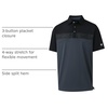 image:imageM MAELREG Golf Shirts for Men Dry Fit Performance Chest Print Color Block Moisture Wicking Casual Short Sleeve Polo ShirtsA BlackDark Grey