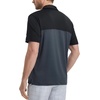 image:imageM MAELREG Golf Shirts for Men Dry Fit Performance Chest Print Color Block Moisture Wicking Casual Short Sleeve Polo ShirtsA BlackDark Grey