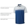 image:imageM MAELREG Golf Shirts for Men Dry Fit Performance Chest Print Color Block Moisture Wicking Casual Short Sleeve Polo ShirtsA Blue