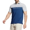 image:imageM MAELREG Golf Shirts for Men Dry Fit Performance Chest Print Color Block Moisture Wicking Casual Short Sleeve Polo ShirtsA Blue